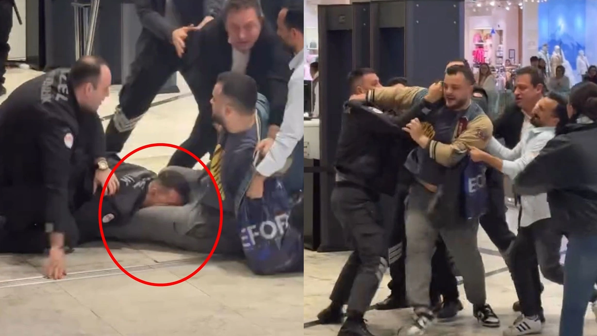 Bursa’da AVM’de kavga! Güvenlik görevlisi bacağından ısırdı Tarafların tekme tokat kavgası kameraya yansırken, güvenlik görevlisi tartıştığı kişiyi