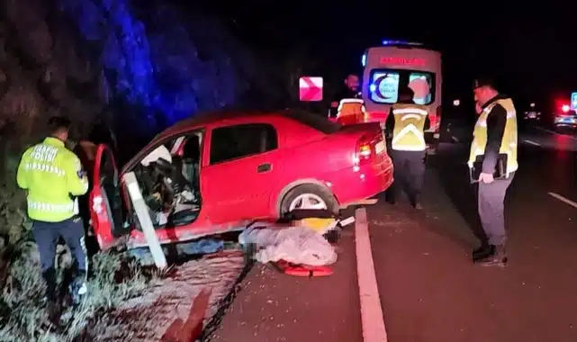 Bursa’da refüje düşen otomobilinde can verdi Kaza, saat 03.00 sıralarında Bursa-Ankara kara yolu üzeri Kestel’in Ümitalan