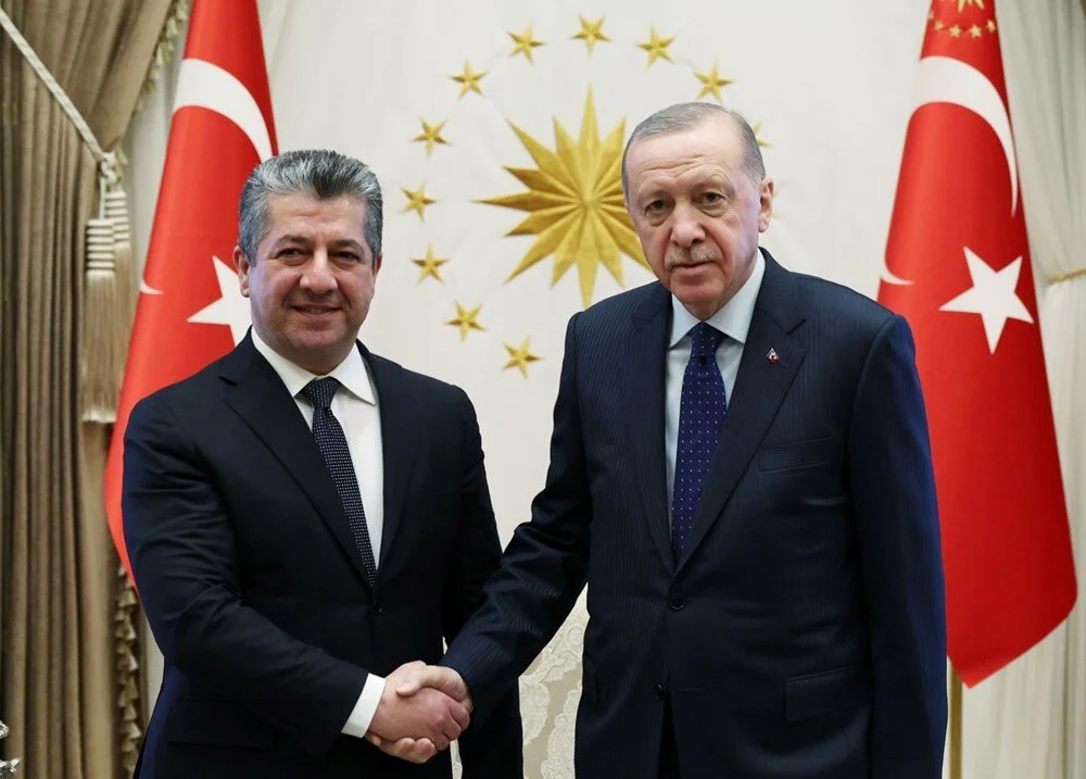 Cumhurbaşkanı Erdoğan, Barzani ile görüştü Cumhurbaşkanı Recep Tayyip Erdoğan, IKBY Başbakanı Mesrur Barzani ile bir