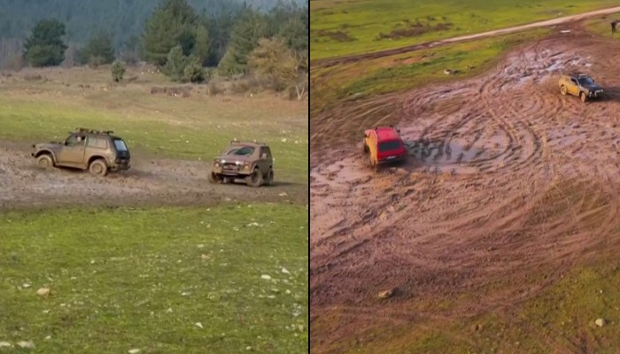 Bursalı off-road tutkunları görsel şölen yaşattı Bursa’da off-road tutkunları yağan yağmurların ardından güneşli havayı fırsat bilerek