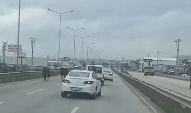 Merkez Yıldırım ilçesi 11 Eylül Bulvarı üzerinde başıboş atlar yola