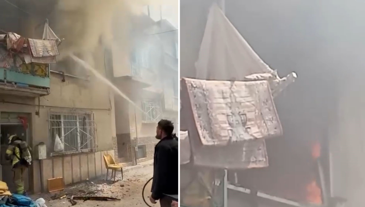 Bursa’da 2 katlı bina alevlere teslim oldu Yangın, merkez Osmangazi ilçesi Çirişhane Mahallesi’nde bulunan 2 katlı binada
