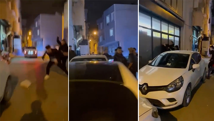 Bursa’da tekme tokat kavga kamerada! Olay, merkez Osmangazi ilçesi Başaran Mahallesi’nde meydana geldi. İddiaya göre