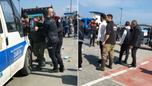 Bursa Büyükşehir Belediyesi zabıta ekipleri Mudanya sahilde yaz sezonu öncesinde