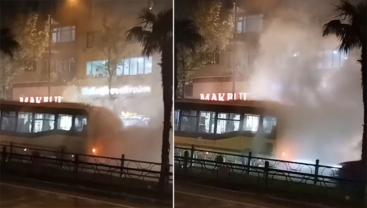 Bursa’da belediye otobüsünde korku dolu anlar Merkez Osmangazi ilçesi Fevzi Çakmak Caddesi üzerinde seyir halindeki bir