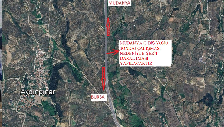 Bursa’da trafik düzenlemesi: sürücüler dikkatli olunmalı Bursa’da trafik düzenlemesi kapsamında yapılan altyapı çalışmaları nedeniyle sürücülerin dikkatli
