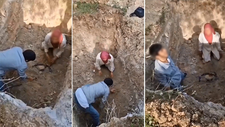 Köpeklerin tedavi edilmediği için öldüğünü iddia eden grup, hayvanların gömüldüğü