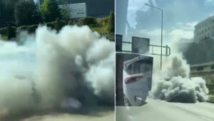 Olay, sabah saatlerinde yoğun trafik akışı sırasında meydana geldi. Aracın