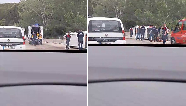 Bursa’da kontrolden çıkan otomobil takla attı Kaza, Bursa otobanı Ovaakça mevkiinde meydana geldi. Plakası henüz öğrenilemeyen