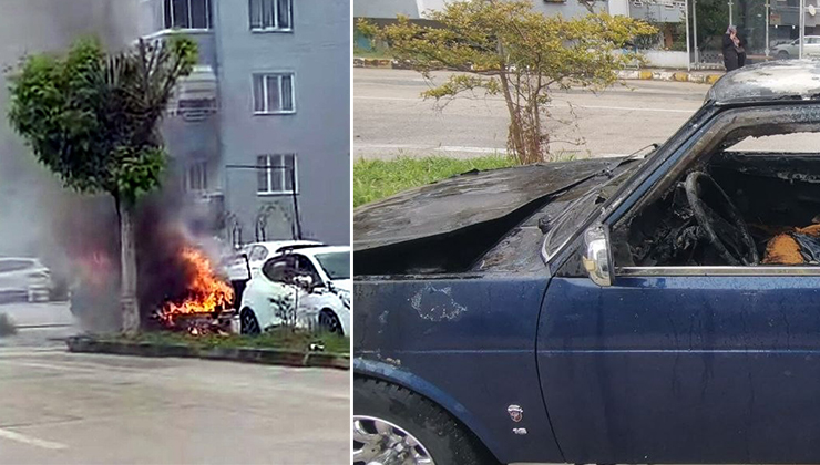 Bursa’nın Mudanya ilçesinde 16 EY 069 plakalı araçtan yükselen dumanları