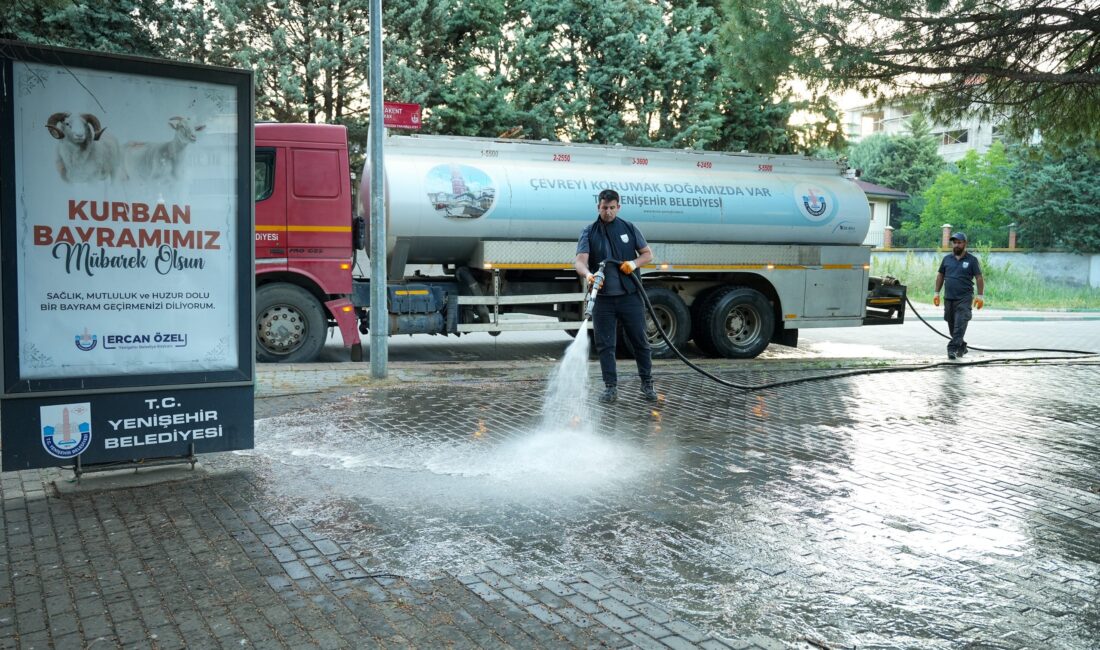 Yenişehir’de bayram temizliği Yenişehir Belediye Başkanı Ercan Özel, Kurban Bayramı öncesi Yenişehir Belediyesi’nin