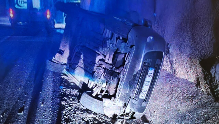 Bursa’nın İnegöl ilçesinde otomobilin su kanalına devrilmesi sonucu iki kişi
