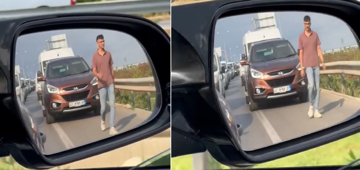 Bursa’dan garip görüntüler! Böyle cezalandırdı Bursa'da emniyet şeridini ihlal eden otomobillere ders vermek isteyen bir