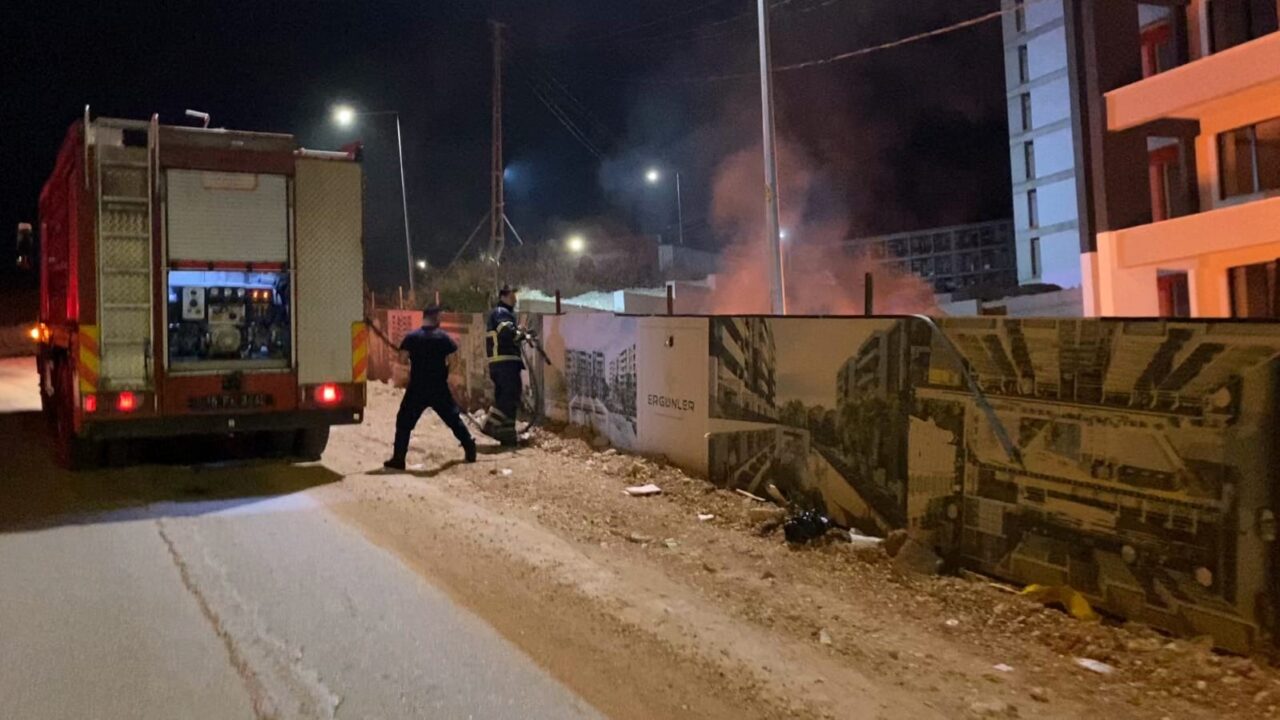 Bursa'nın İnegöl ilçesinde yapımı devam eden site inşaatında bekçi tarafından