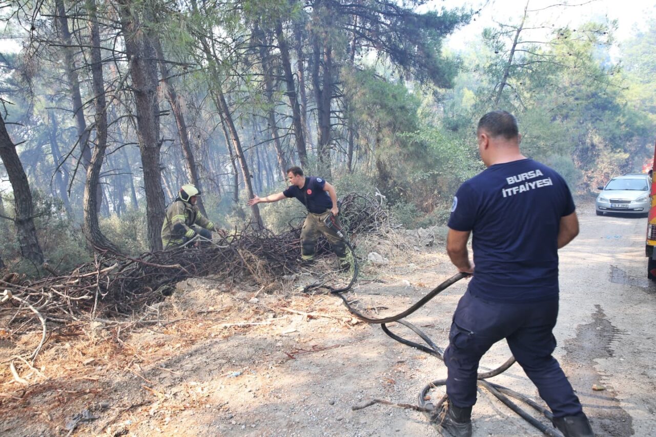 Bursa Valiliği, Osmangazi ilçesinde çıkan orman yangınının kontrol altına alındığını,