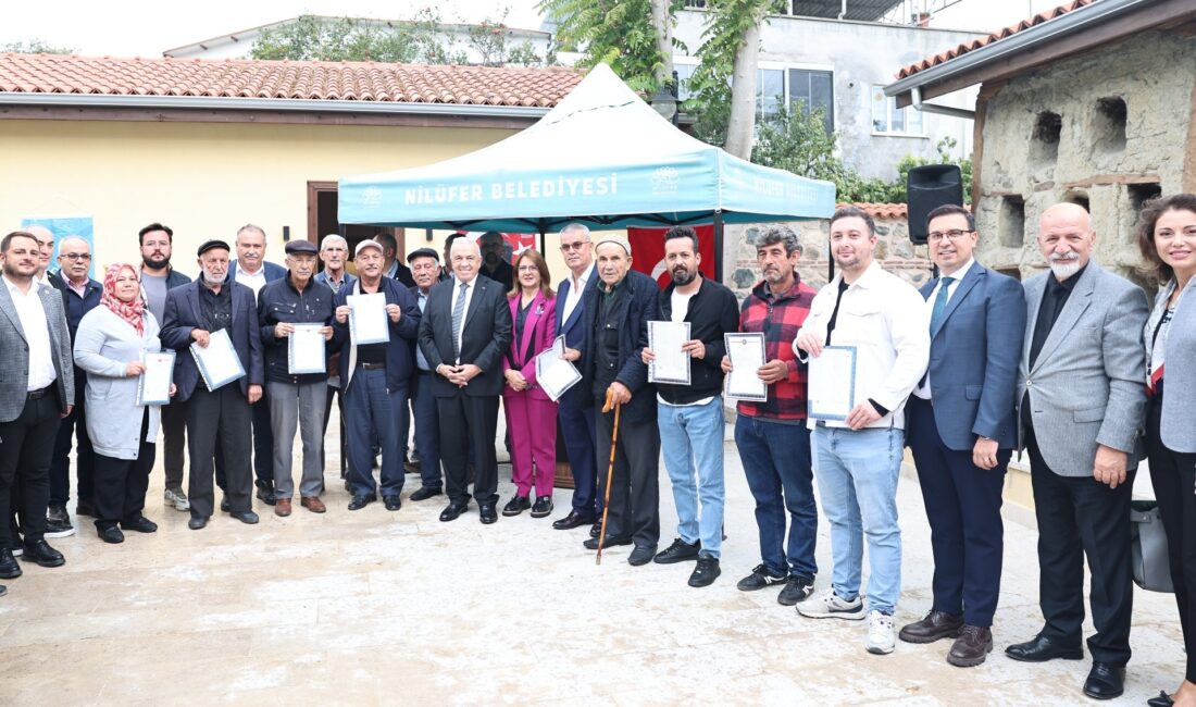 275 hak sahibi imarlı tapularına kavuştu Nilüfer Belediyesi'nin Ürünlü Mahallesi'nde tamamladığı imar planı çalışmalarıyla 30,5 hektarlık