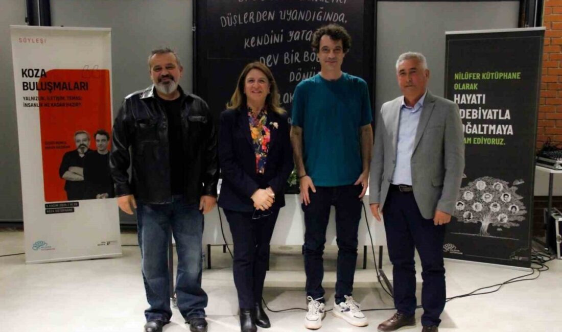 Nilüfer’de Özgür Mumcu buluşması Nilüfer Belediyesi’nin düzenlediği "Koza Buluşmaları" söyleşilerinin konuğu olan ünlü yazar