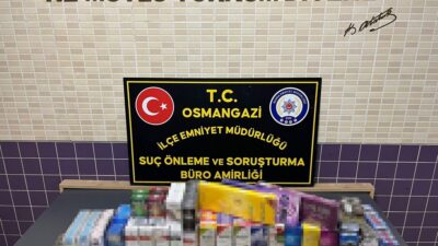 Bursa'da Emniyet Müdürlüğü ekiplerinin Osmangazi ilçesinde düzenlediği operasyonda 2 bin