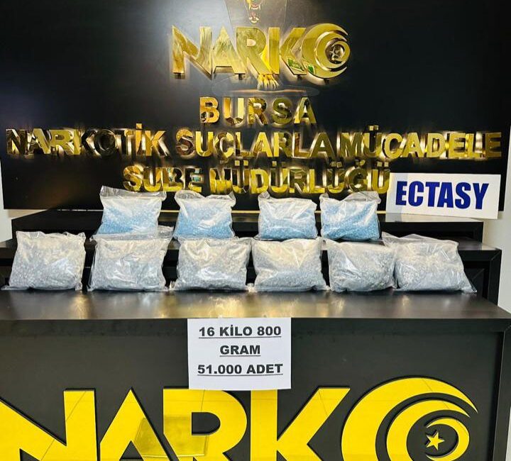 Bursa’da düzenlenen narkotik operasyonunda on binlerce uyuşturucu hap ele geçirildi.