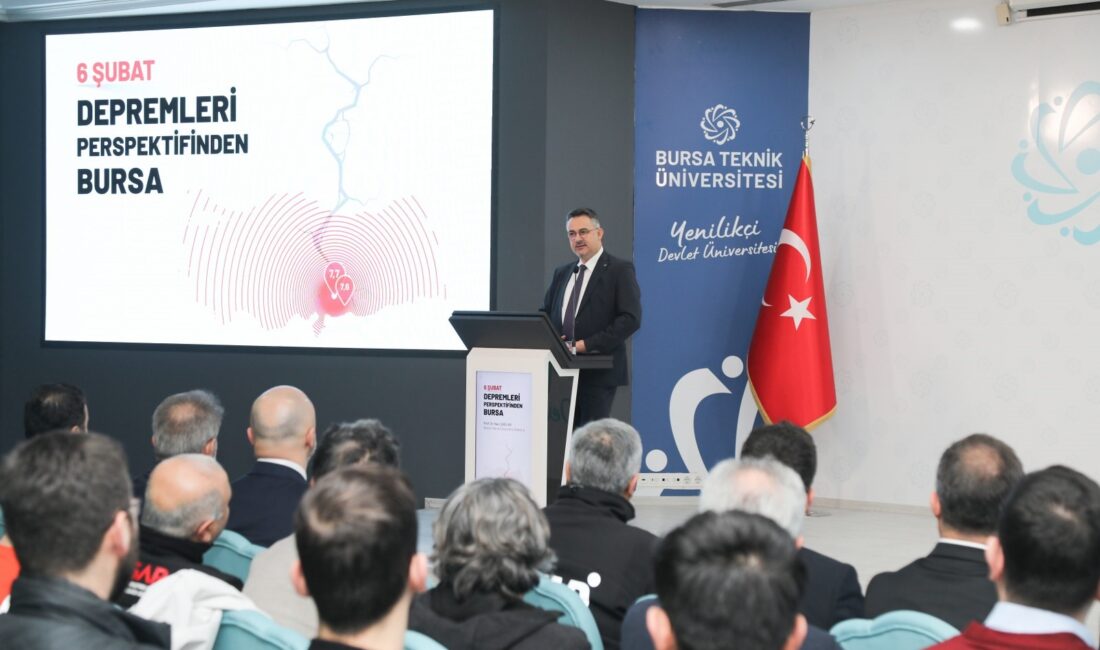 BTÜ’de deprem konuşuldu: “6 Şubat Perspektifinden Bursa” uyarısı Bursa Teknik Üniversitesinde (BTÜ), 6 Şubat Kahramanmaraş merkezli depremlerin perspektifinden Bursa’nın durumu