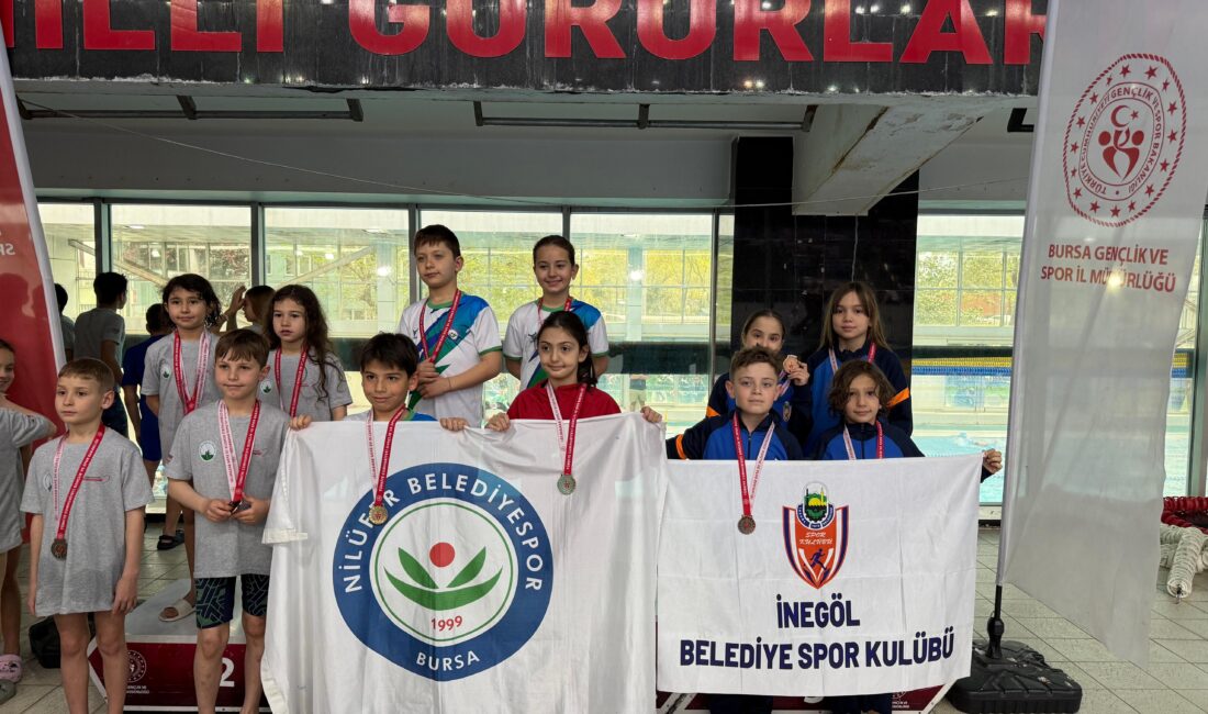 23 Nisan’da madalya yağmuru! İnegöl Belediyespor yüzme takımı, Bursa’daki 23 Nisan yarışlarında 18 madalya