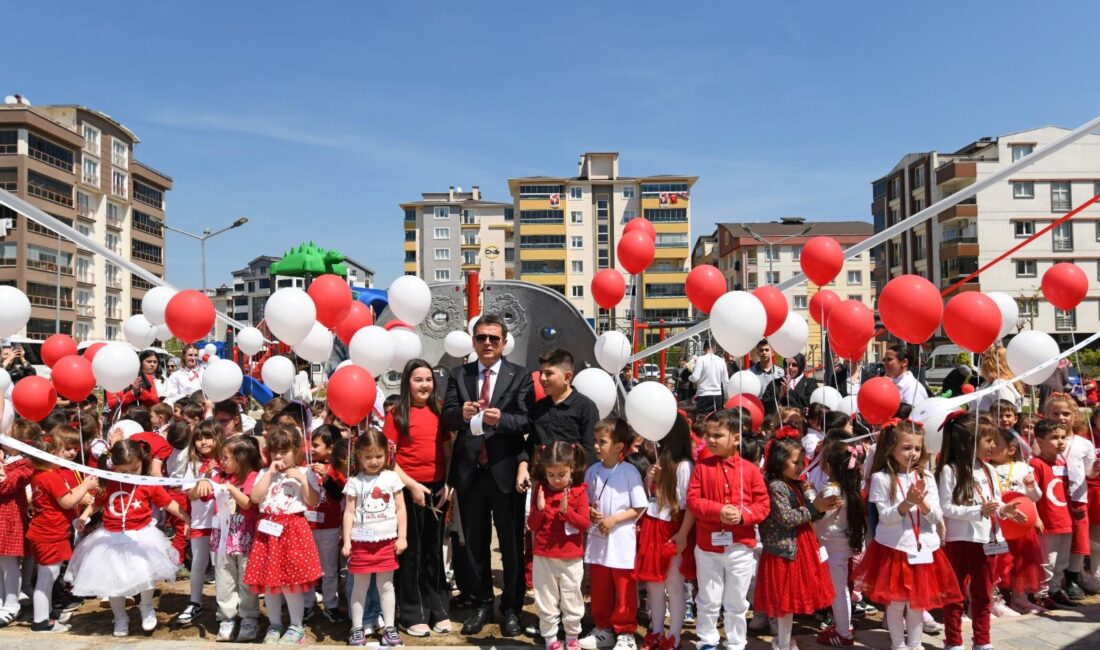 Çocuklar istedi… park gerçeğe dönüştü Osmangazi Çocuk Meclisi’nin talebiyle yapılan Karıncalı Parkı, 23 Nisan’da açılarak
