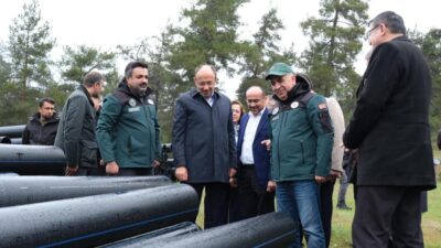 Bursa’nın Orhaneli ilçesinde hayata geçirilen kapalı sistem sulama projeleri kapsamında