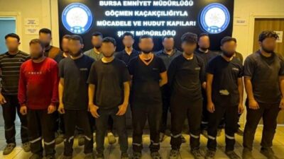 Bursa’da düzenlenen operasyonlarda kaçak göçmen işçi çalıştırıldığı belirlenen adreslere baskın
