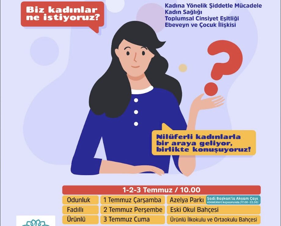 Nilüfer Belediyesi, Temmuz ayı boyunca 17 mahallede kadınlar ve çocuklara