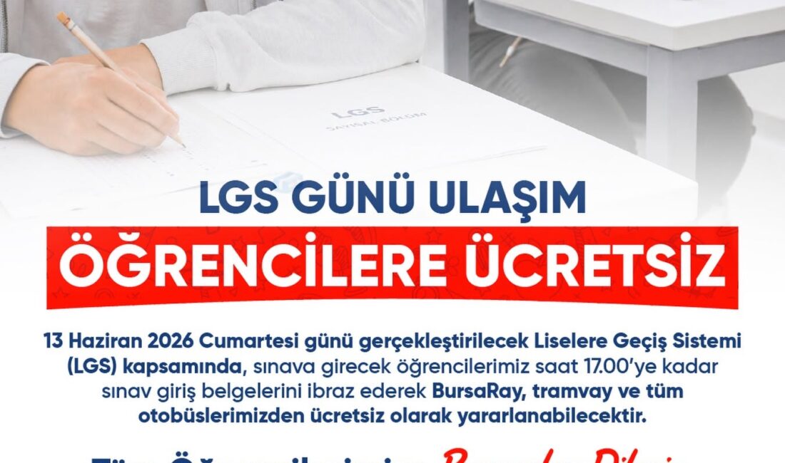 Bursa Büyükşehir Belediyesi, LGS’ye girecek öğrenciler için önemli bir destek