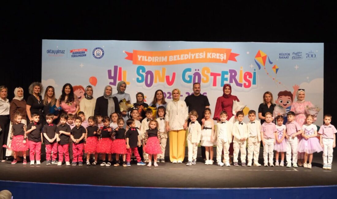 Yıldırım Belediyesi Kreşi’nde eğitim gören öğrenciler için düzenlenen yıl sonu