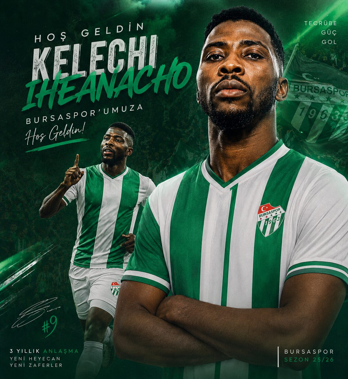 Bursaspor, transfer dönemine damga vuracak bir hamleye imza attı. Yeşil-beyazlı