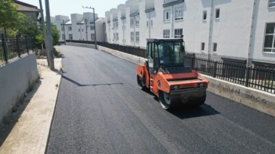 Bursa Büyükşehir Belediyesi, İnegöl Huzur Mahallesi Zambak Caddesi'nde asfalt kaplama