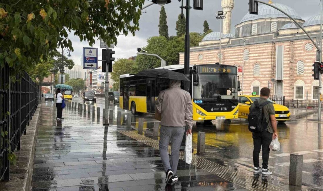 İstanbul’da beklenen yağış Avrupa Yakası’nda etkisini göstermeye başladı. Beşiktaş ilçesinde
