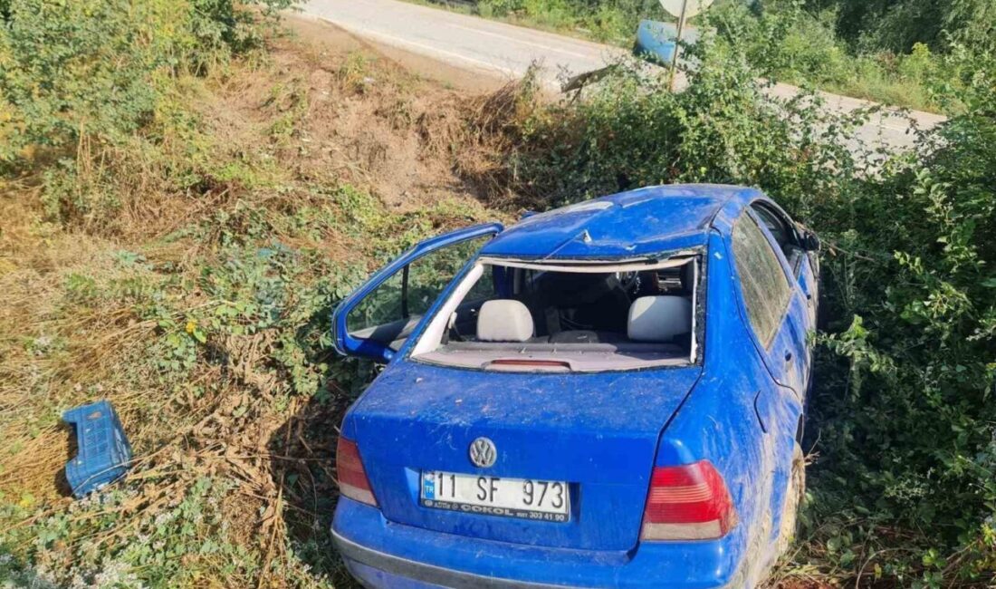 Bilecik’te otomobil takla attı: 1 yaralı Bilecik’te kontrolden çıkan otomobilin takla atması sonucu meydana gelen trafik