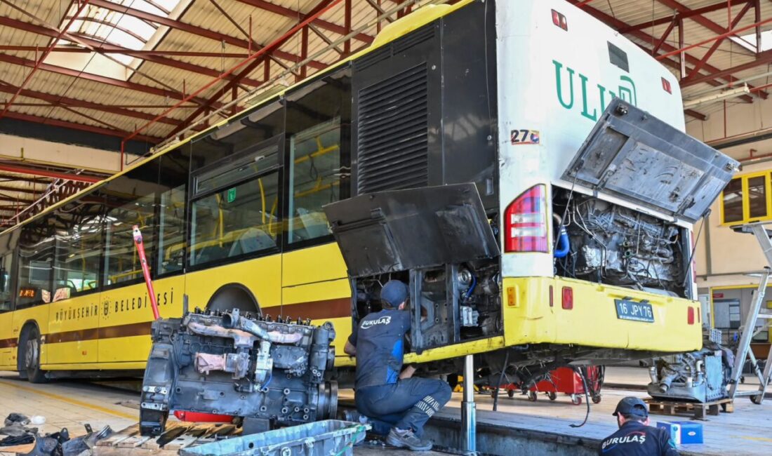 Bursa Büyükşehir Belediyesi iştiraki BURULAŞ, toplu taşıma araçlarının bakım ve