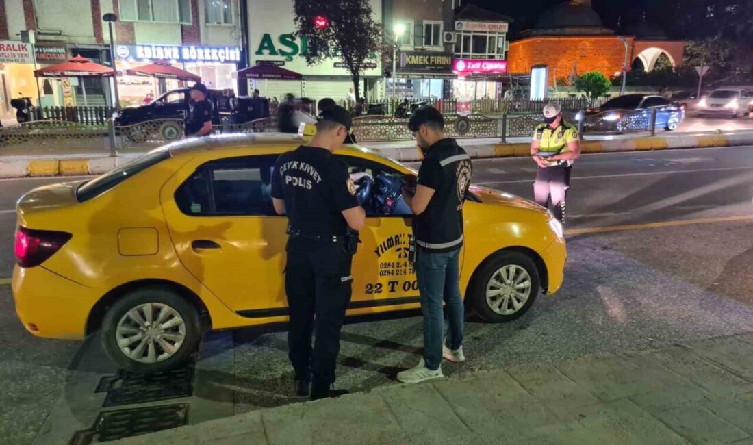 Edirne İl Emniyet Müdürlüğü ekiplerince kent genelinde gerçekleştirilen şok uygulamada