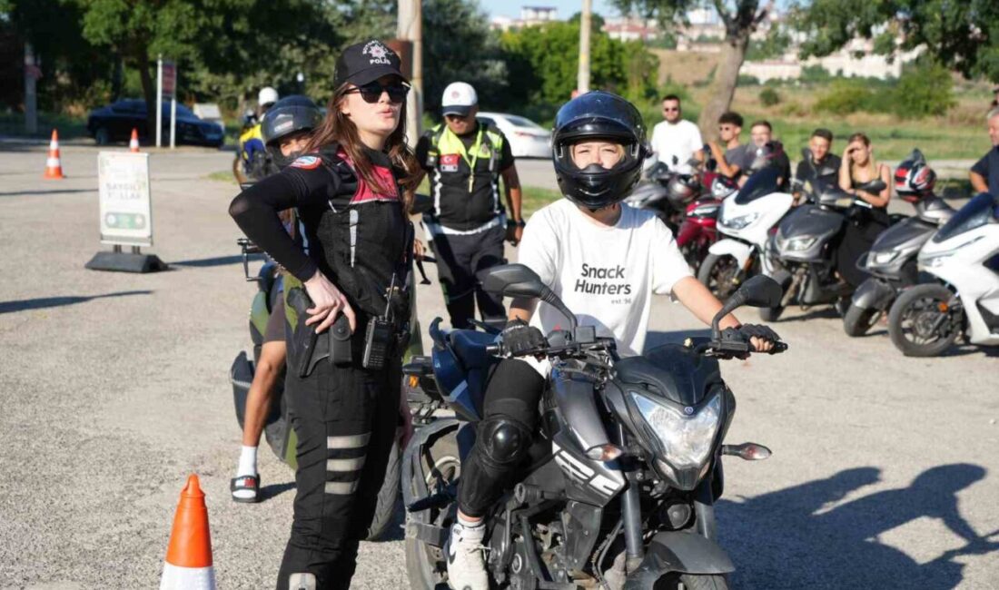 Edirne’de motosiklet sürücülerine ceza yerine güvenli sürüş eğitimi Edirne İl Emniyet Müdürlüğü, motosiklet kazalarının önüne geçmek amacıyla dikkat