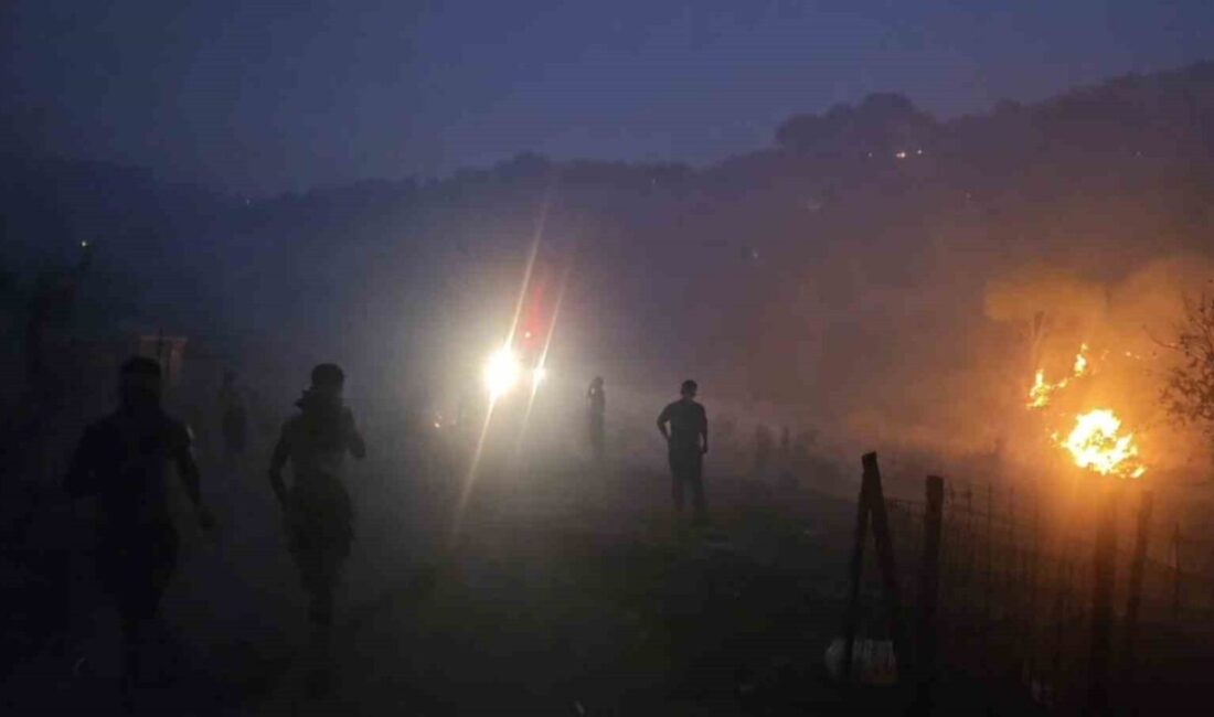 Balıkesir’in Gömeç ilçesinde devam eden yangın Tıfıllar kırsal mahallesini etkilerken,