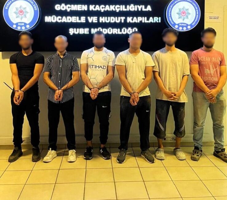 Göçmen kaçakçılığına geçit yok. Nilüfer ilçesi'nde bir iş yerinde yapılan kontrolde 6 yabancı uyruklu
