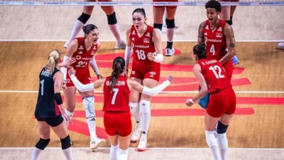 A Milli Kadın Voluybol takımımız Milletler Ligi finalinde Brezilya'yı 3-1