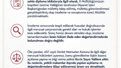 Sakarya Valiliği, bazı basın yayın organlarında ve sosyal medya mecralarında