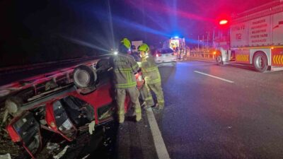 Balıkesir’in Susurluk ilçesinde meydana gelen tek taraflı trafik kazasında 1’i