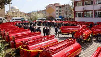 Yangınla mücadele için atılan söndürme tankerleri temini Bilecik’in Gölpazarı ilçesine
