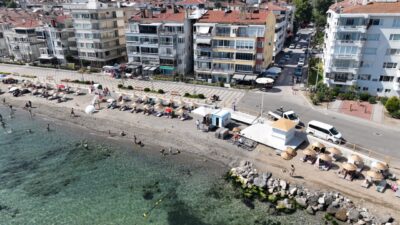 Mudanya Belediyesi'nin yeni hizmeti Plaj Mudanya, Güzelyalı'da vatandaşların kullanımına açıldı.