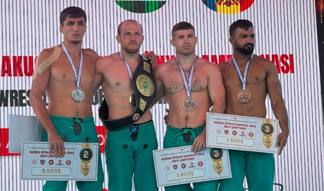 Bursa’dan dünya şampiyonluğu! Bursa Büyükşehir Belediyespor güreşçisi Fazlı Eryılmaz, Ankara’da düzenlenen Keçiören Büyükler