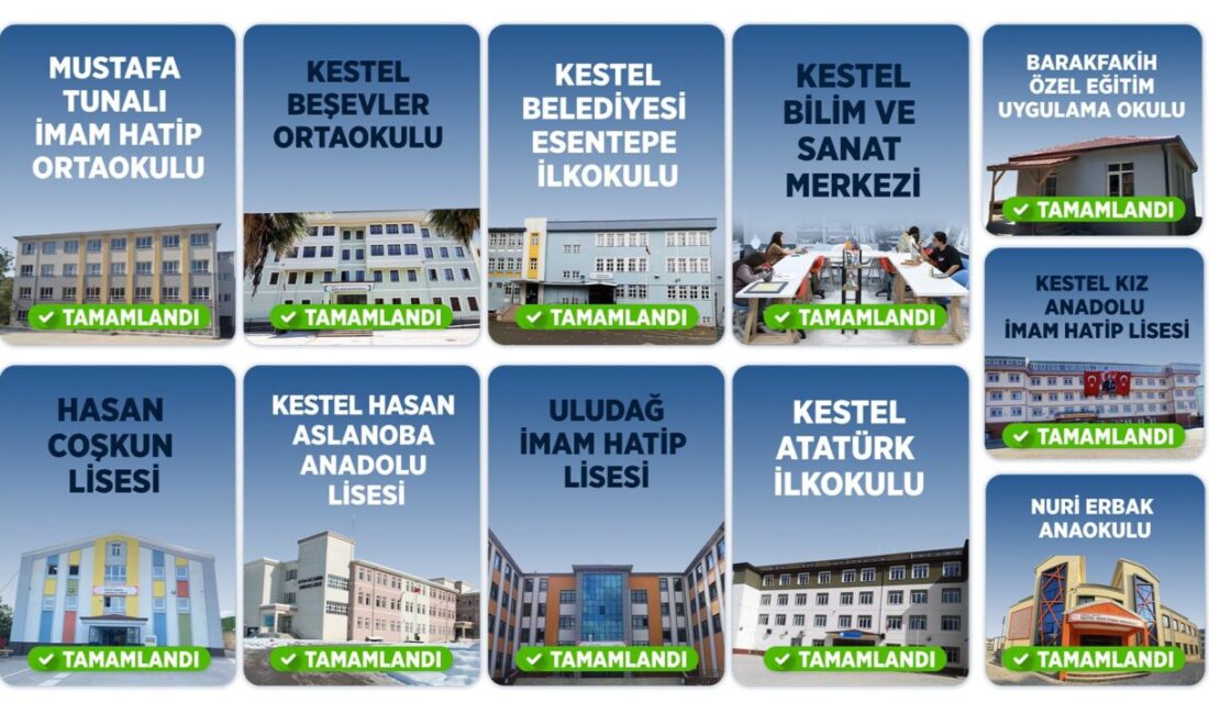 Kestel’de Okullar Yeni Döneme Hazırlanıyor Kestel Belediyesi, 2026-2027 eğitim öğretim yılı öncesinde ilçe genelindeki okullarda