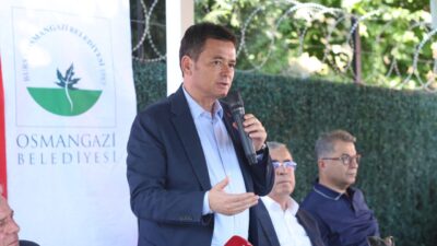 Osmangazi Belediye Başkanı Erkan Aydın, mahalle buluşmaları kapsamında Doğancı Mahallesi'nde