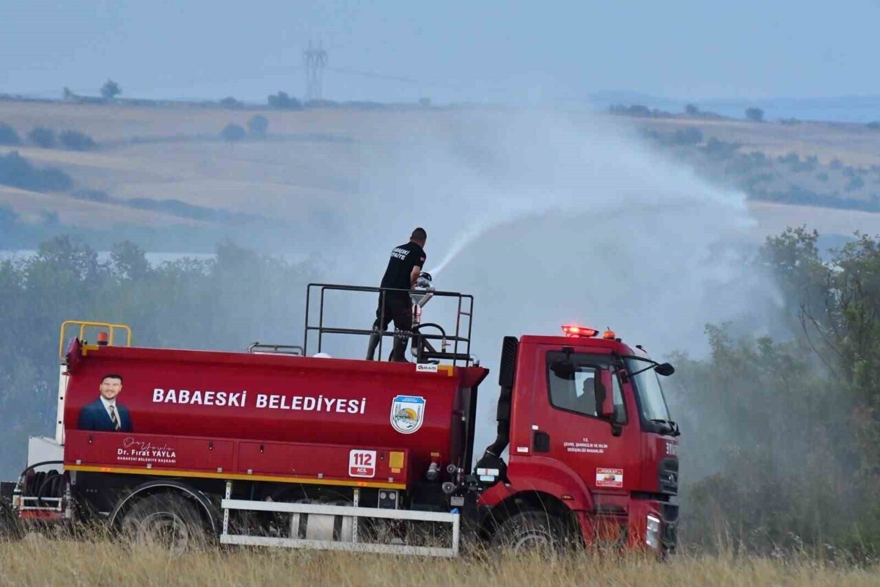 Babaeski’de çıkan anız yangını korkuttu 19 Bülten Medya -