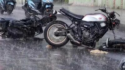 İstanbul’da Esenkent-Bahçeşehir yolunda iki motosikletin çarpışması sonucu 58 yaşındaki sürücü